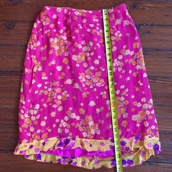 JOHNNY WAS SILK SKIRT - Picture 6 of 8